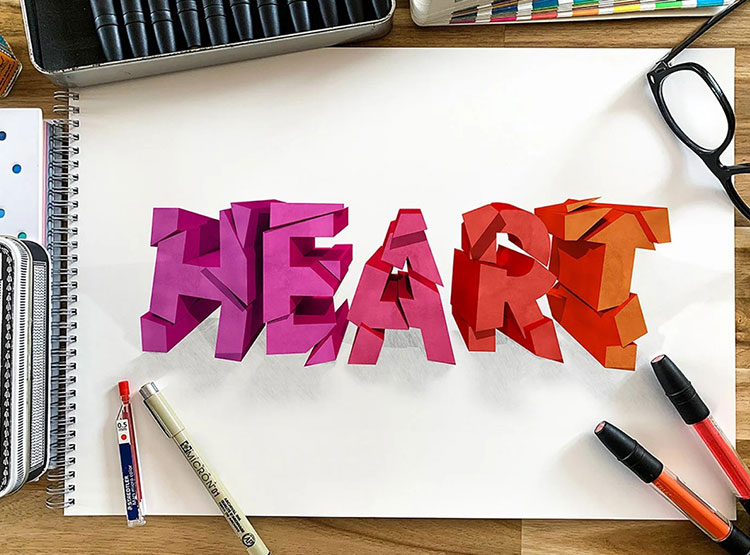 超強(qiáng)的立體感覺(jué)！Lex Wilson創(chuàng)意3D字體設(shè)計(jì)