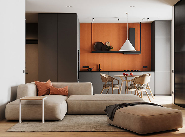 色彩的凝聚力！時(shí)尚小戶(hù)型裝修設(shè)計(jì)